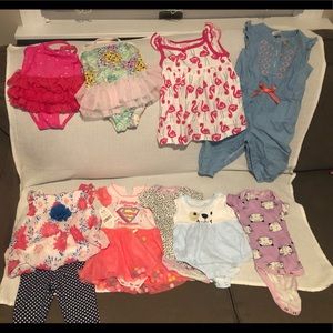 18 piece assorted girls 6-9 month clothes